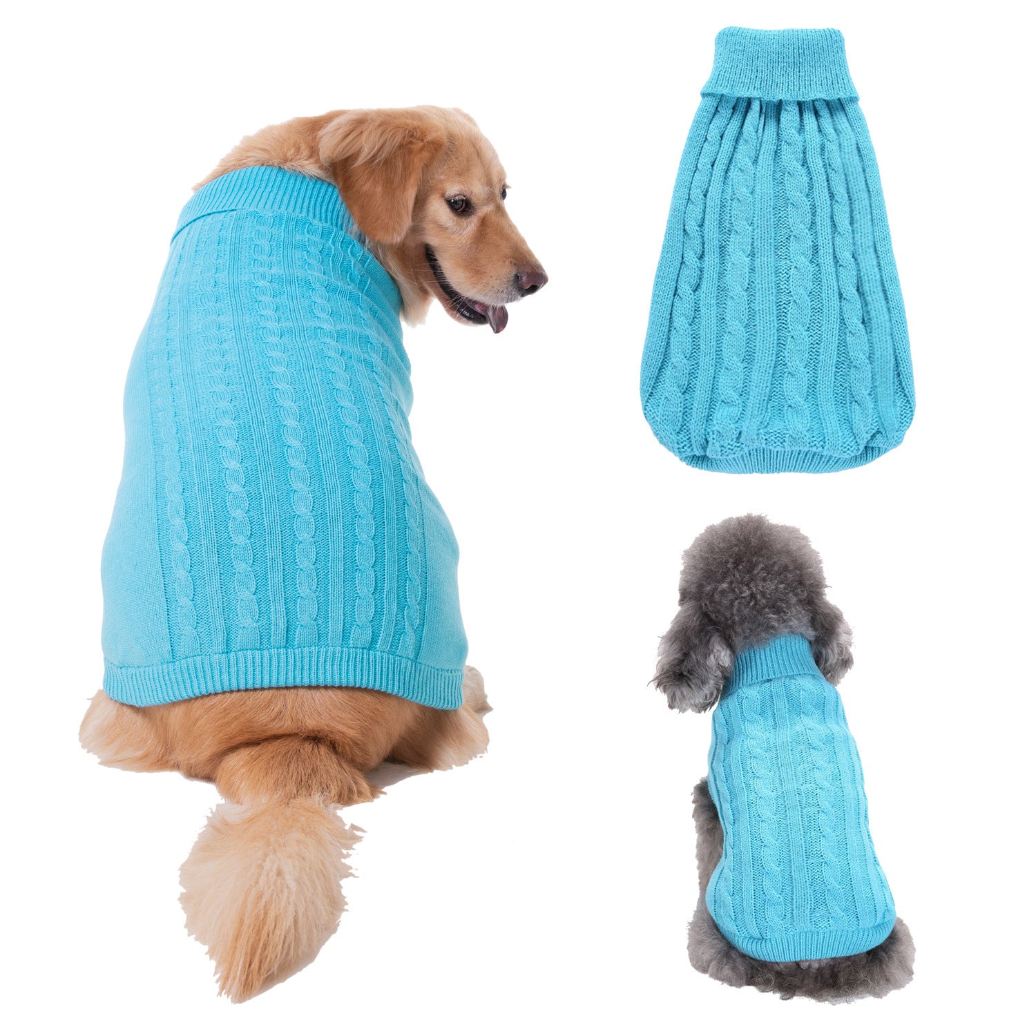 Solid Color Puppy Dog Sweater for Bichon and Teddy