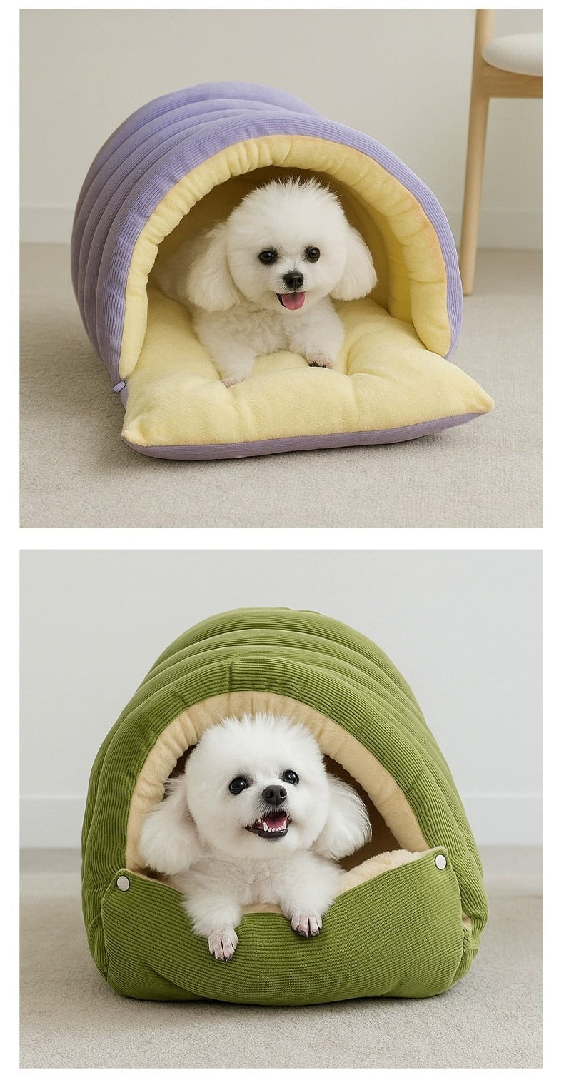 Washable Winter Cat Cave Bed