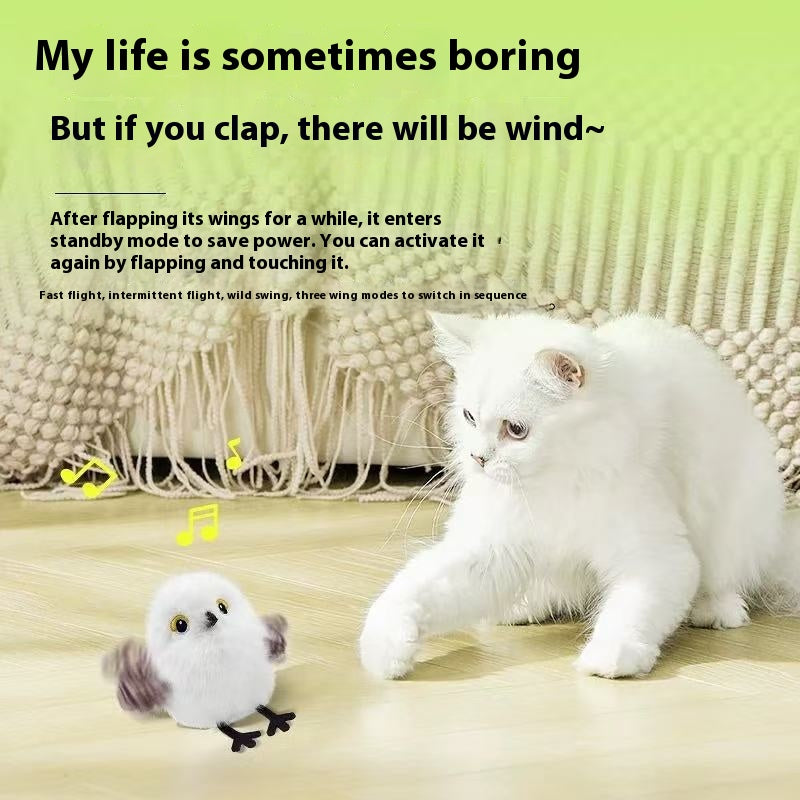 Cat Flutter Bird Plush Toy