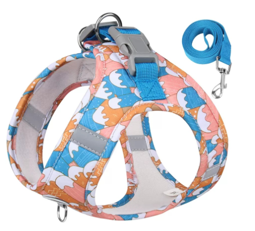 Berry Dog Harness Leash Set with Reflective Design