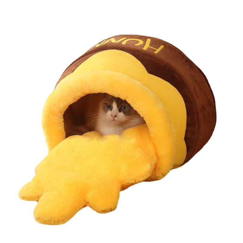 Honey Jar Cat Bed - Winnie the Pooh Style Pet House