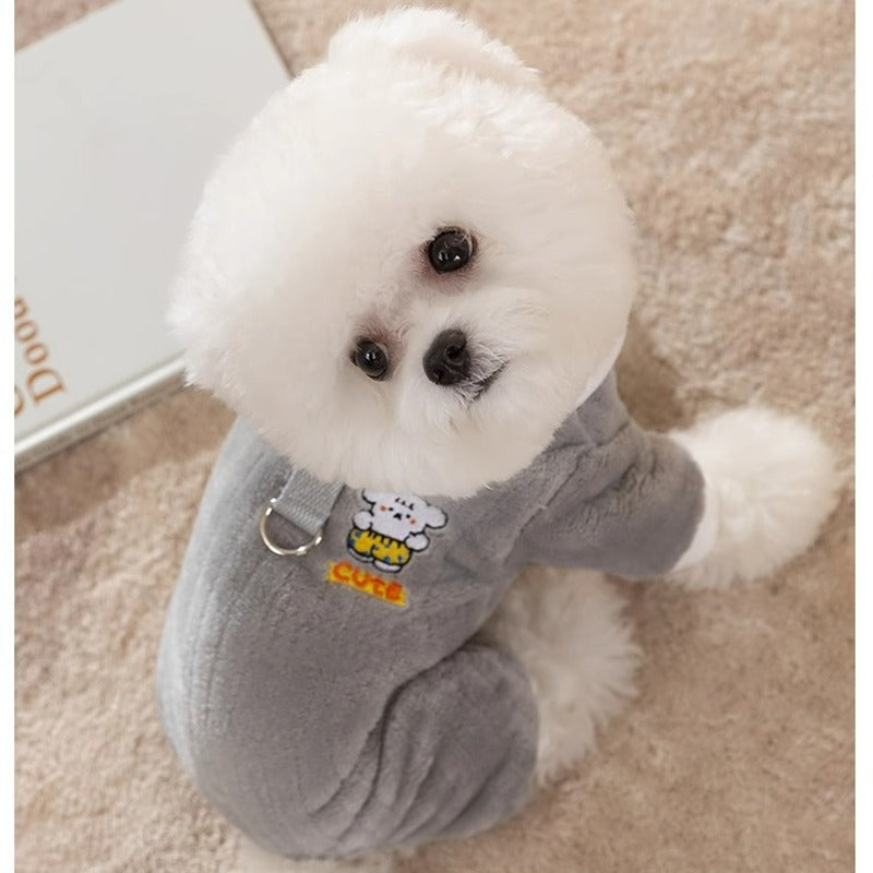 Warm Cartoon Dog Fleece Coat