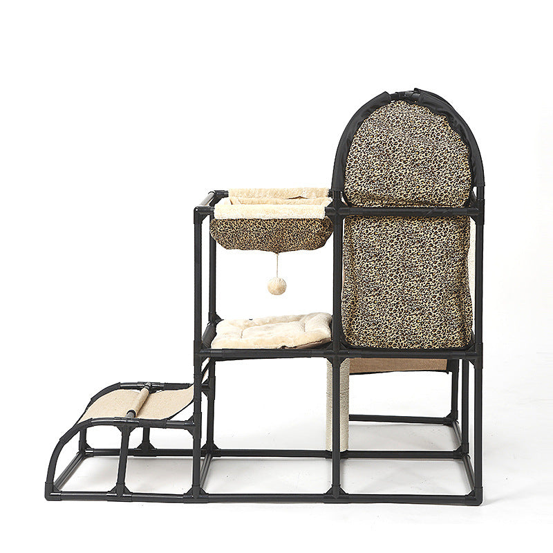 Multi-Functional Cat Tree with Sisal Rope and Bed