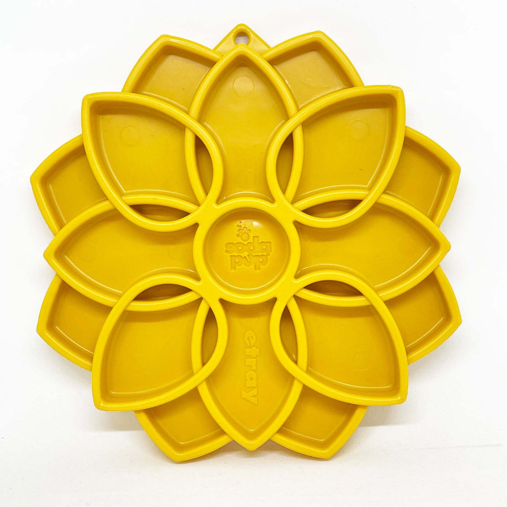 Interactive Slow Feeder Dog Bowl with Mandala Design