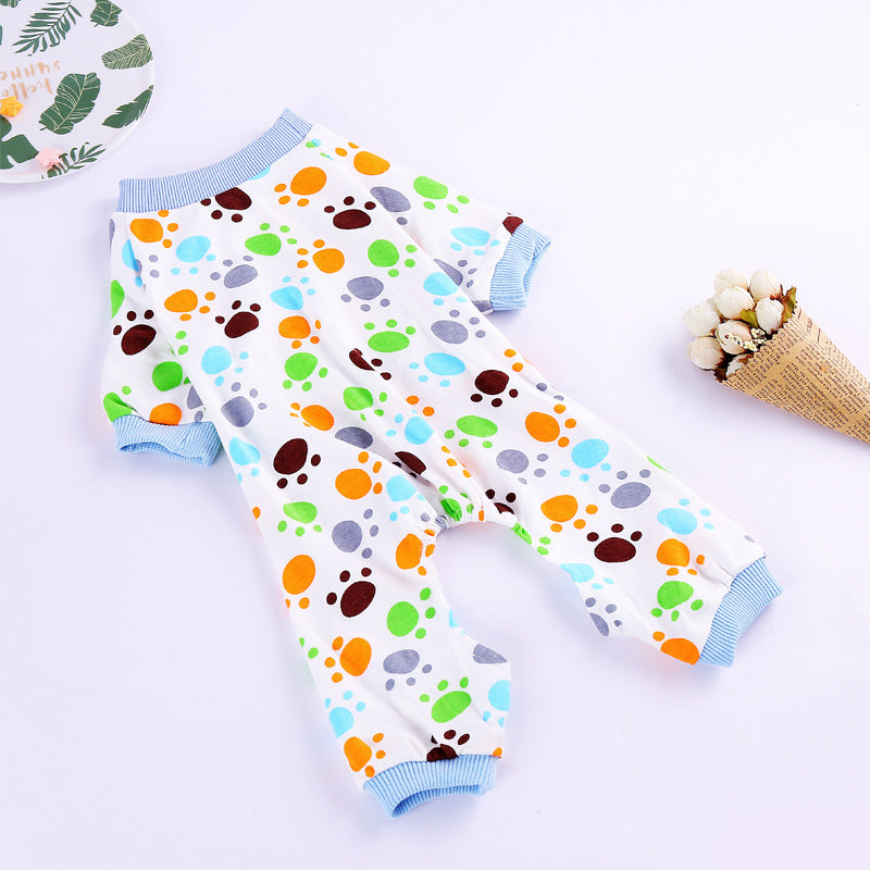 Comfortable Printed Pajamas for Four-Legged Pets