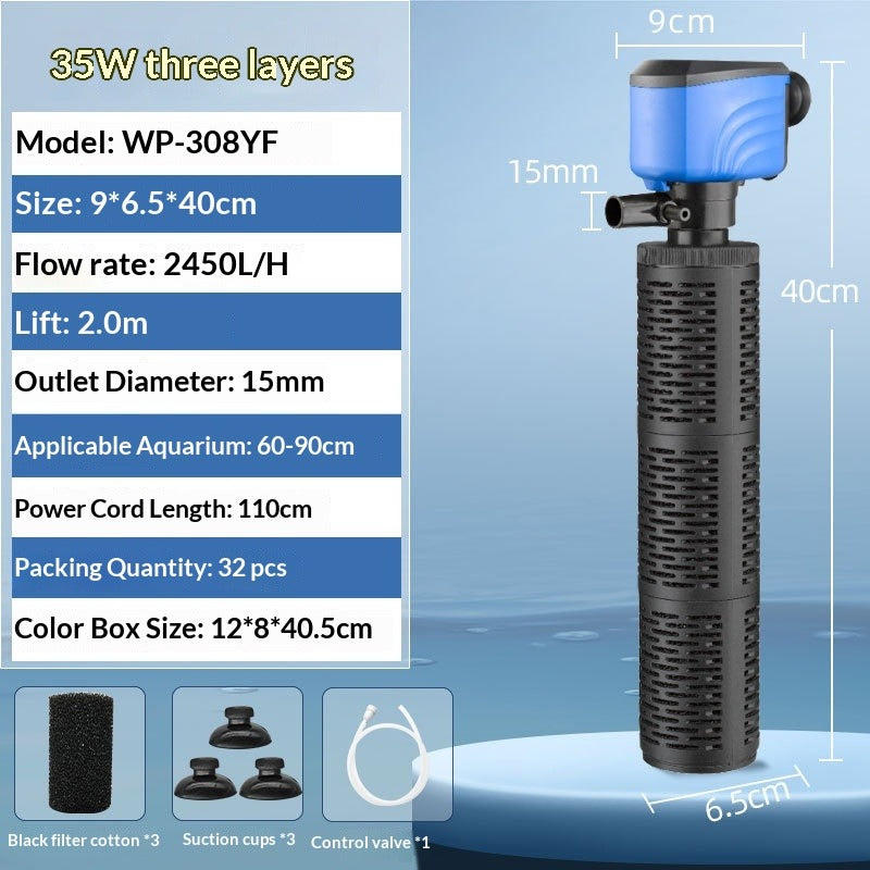 Aquarium 3-in-1 Filter Pump System