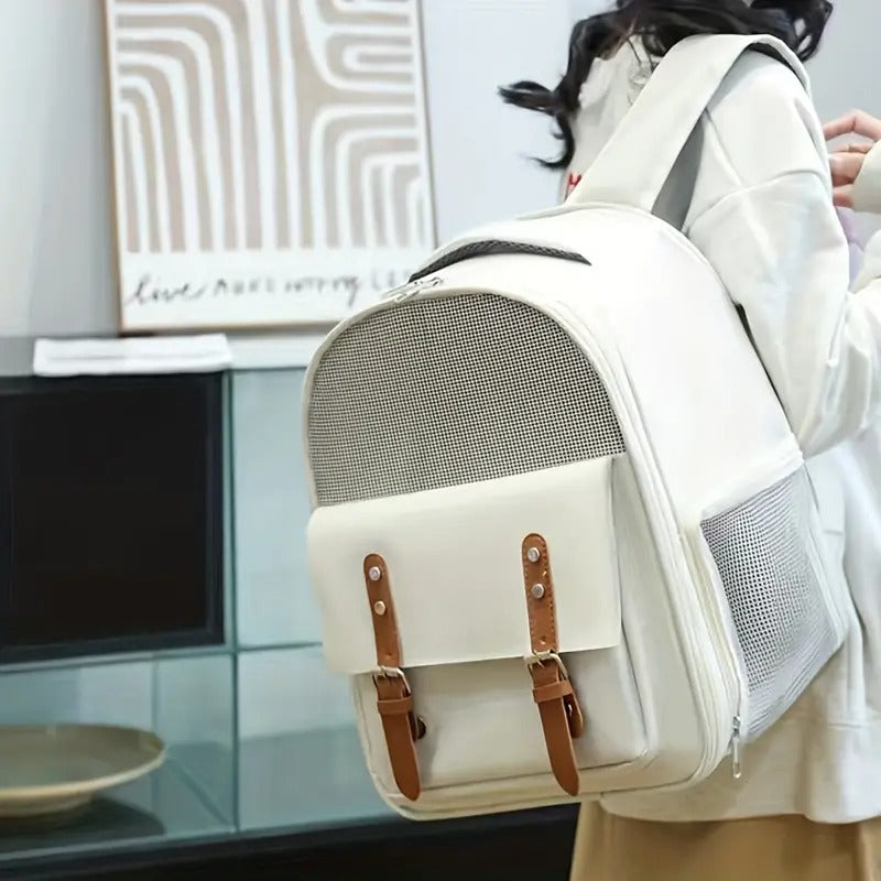 Scratch-Resistant Cat Backpack for Outdoor Use