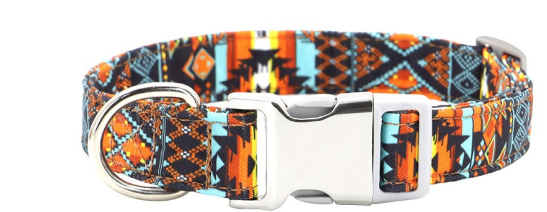 Personalized Nylon Dog Collar with Custom Nameplate Tag