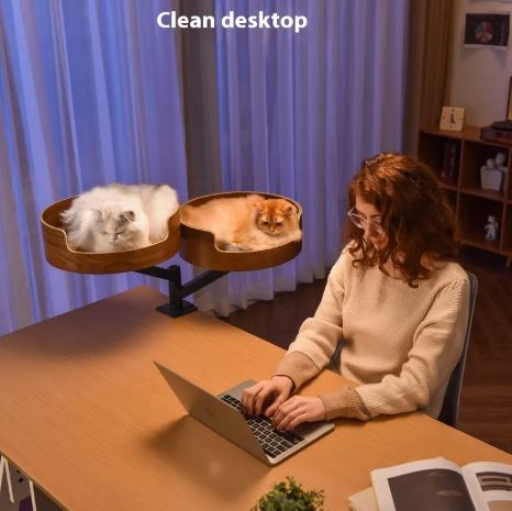 Adjustable Desktop Cat Nest with Suspension Bracket