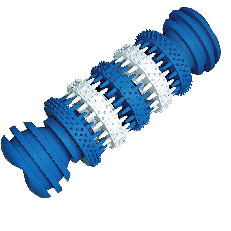 Rubber Dog Toy for Teeth Cleaning and Food Dispensing