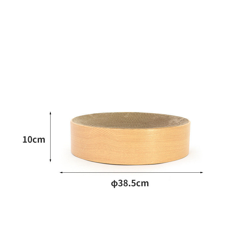 Large Round Cat Scratch Board and Toy with Corrugated Paper