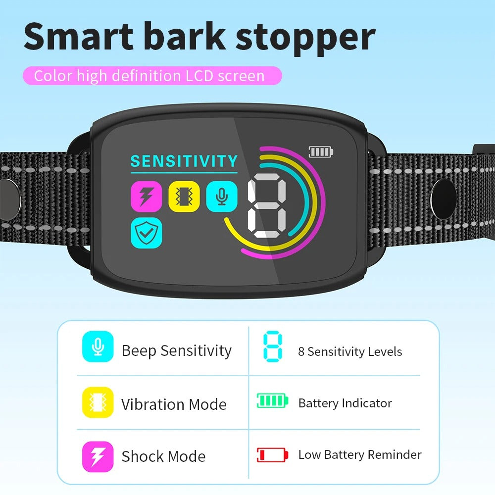Smart Anti-Barking Rechargeable Dog Collar