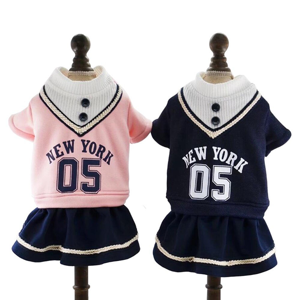 Autumn Winter Pet Dress for Small Dogs and Cats