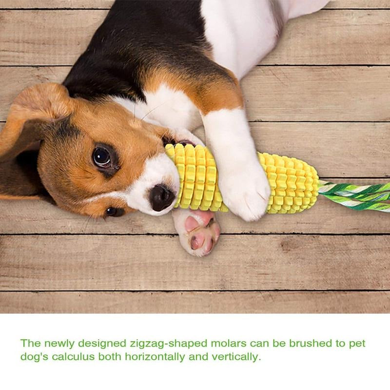 Dog Corn Stick Chew Toy Squeaky Yellow