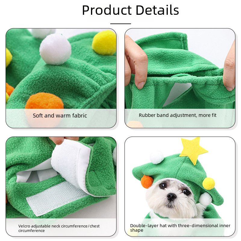 New Pet Christmas Tree Costumes for Dogs and Cats