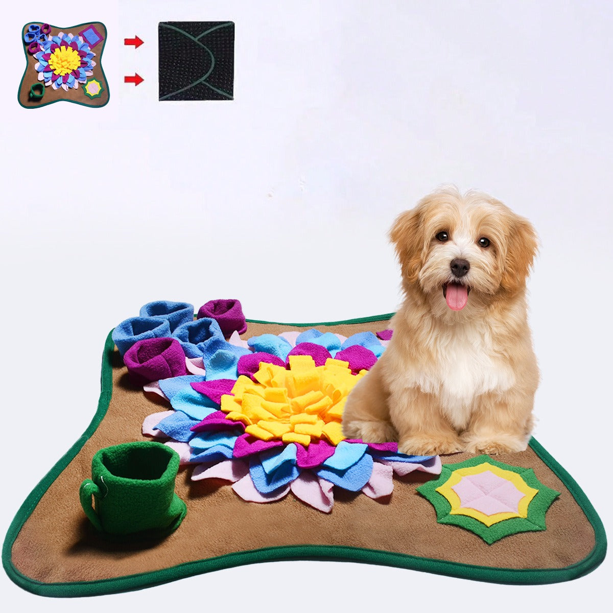 Dog Snuffle Mat Puzzle Blanket 48x48cm