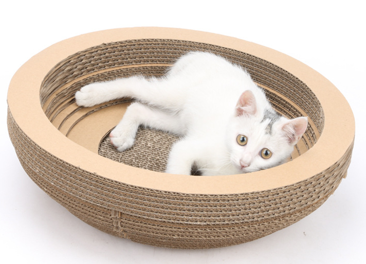 Cat Scratching Board - Bowl Shape Corrugated Paper Toy