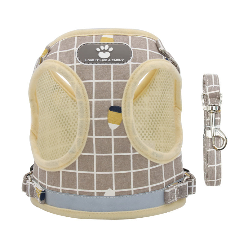 Adjustable Reflective Pet Traction Rope and Collar Set