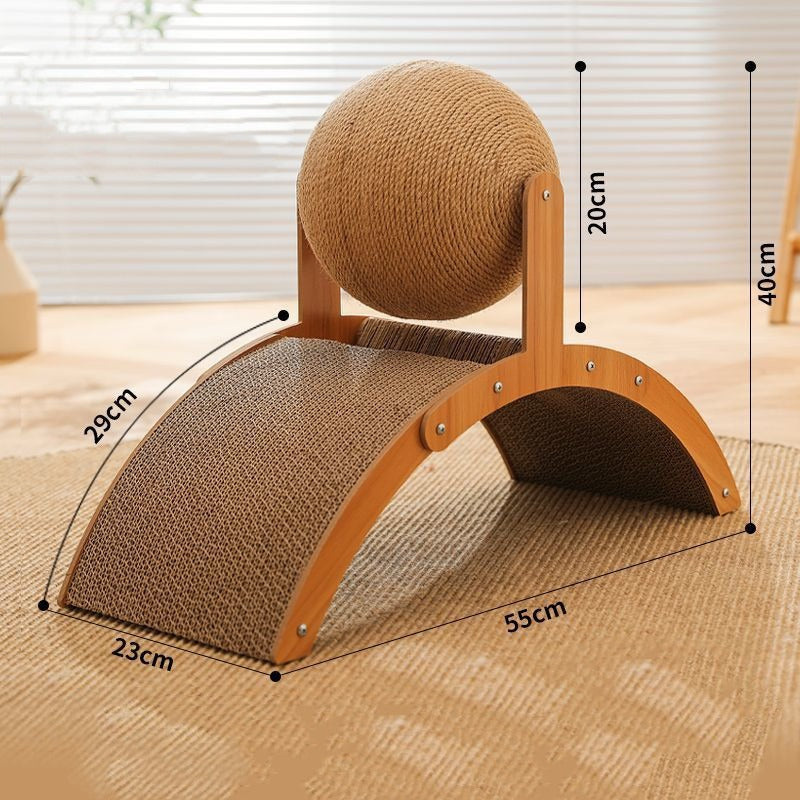 Wooden Cat Scratcher Sisal Scratch