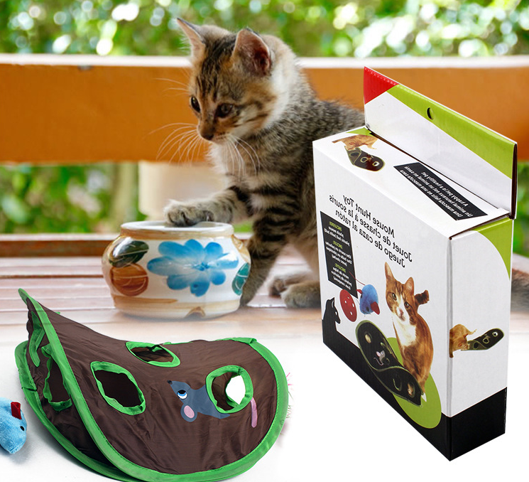 Cat Toy with Bell and Nine Holes for Fun Play