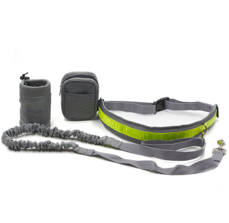 Pet Running Gear Set with Reflective Leash and Cup