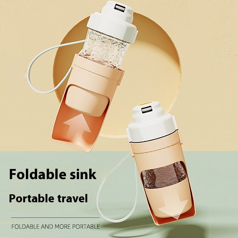 2-in-1 Travel Dog Water Bottle and Feeder