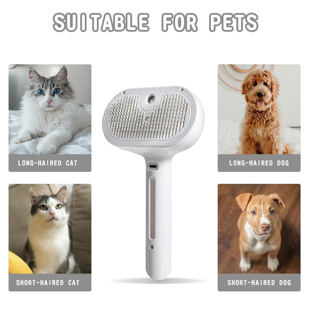 Spray Cat & Dog Brush with Water Tank