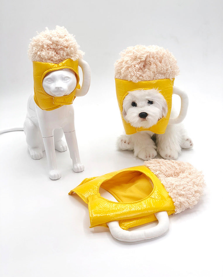 Dog Cosplay Hat Transformed into Beer Hat