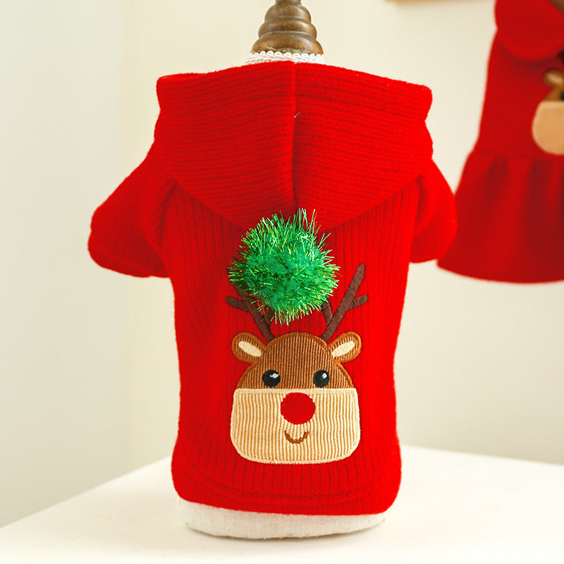 Christmas Elk Couple Hoodie for New Year Celebration