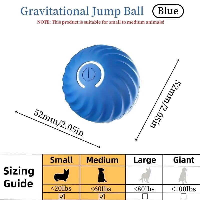 Blue & Orange Pet Bouncing Ball for Cats & Dogs