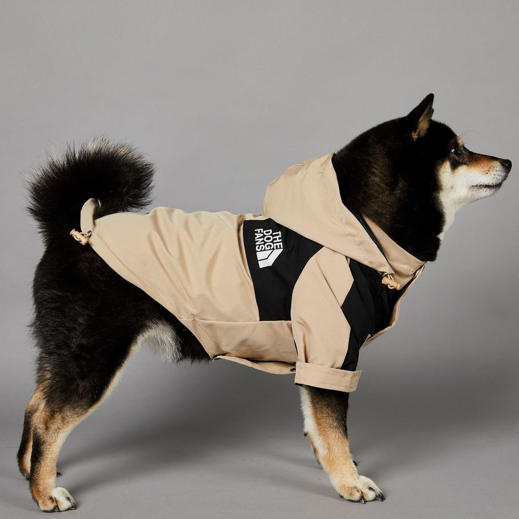 Large Dog Windproof Khaki Raincoat