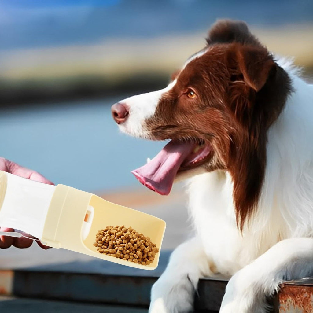 2-in-1 Travel Dog Water Bottle and Feeder