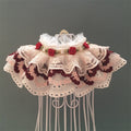 Adjustable Cotton Lace Bib with Bow Design