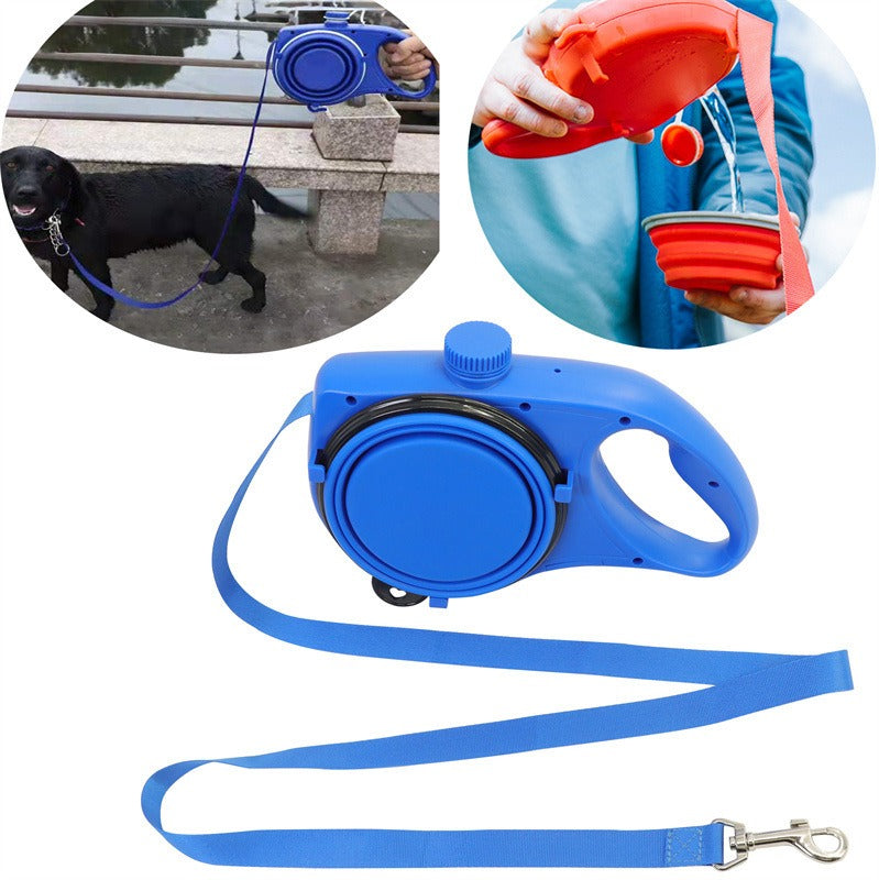 Pet Leash with Water Bottle for Cats and Dogs