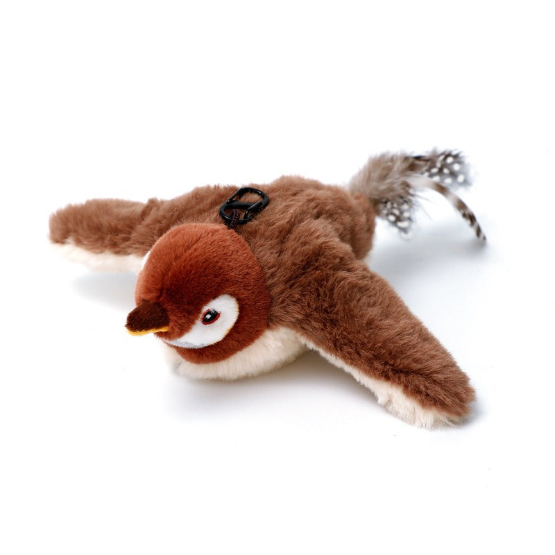 Electric Sound Plush Bird & Fish Pet Toy