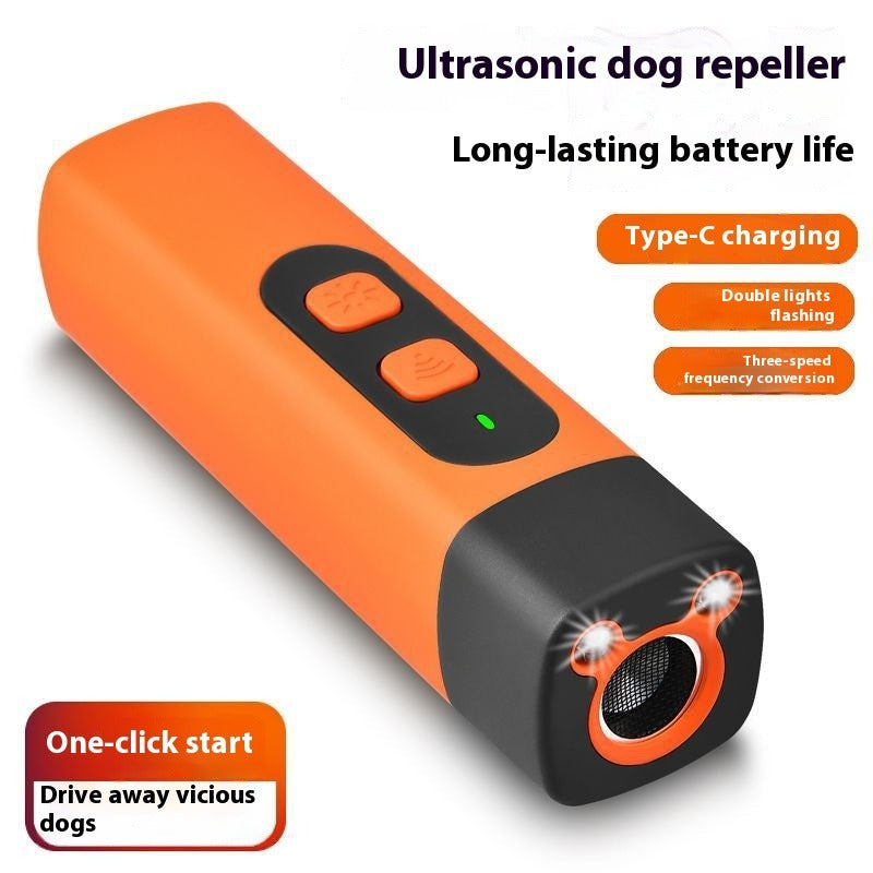 Ultrasonic Dog Repeller with LED Flashlight