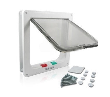 4-Way Lockable Pet Door Flap, ABS Plastic