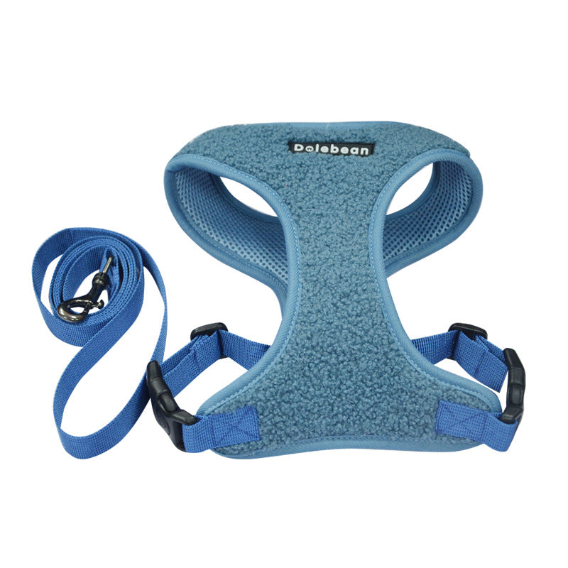 New Dog Leash with Pet Chest Strap and Double Buckle