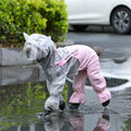 Waterproof Raincoat for Dogs with Cute Horns and Pants