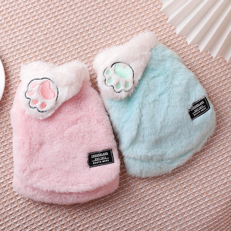 Sleeveless Winter Cat Clothes for Warmth & Hair Loss