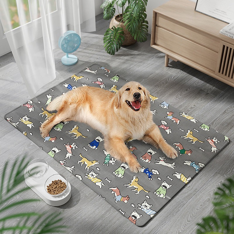 Ice Silk Cooling Dog Bed Mat