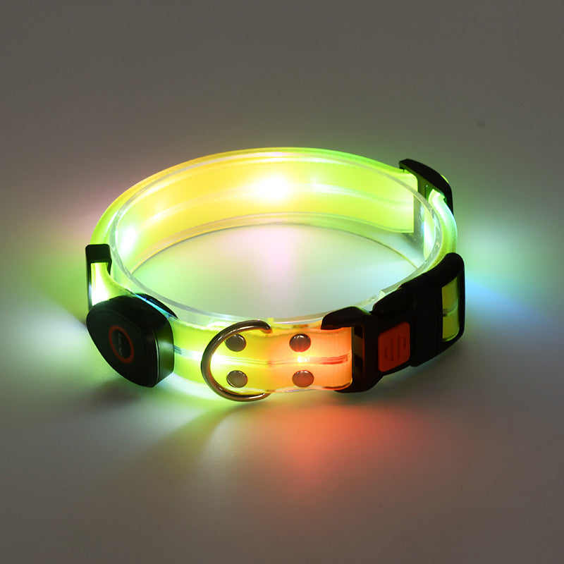 Rechargeable LED Luminous Nylon Pet Collar & Tow Rope