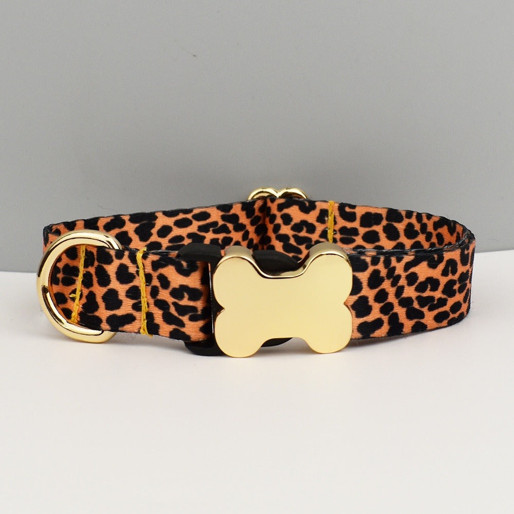 Ethnic Webbing Bone Buckle Pet Collar