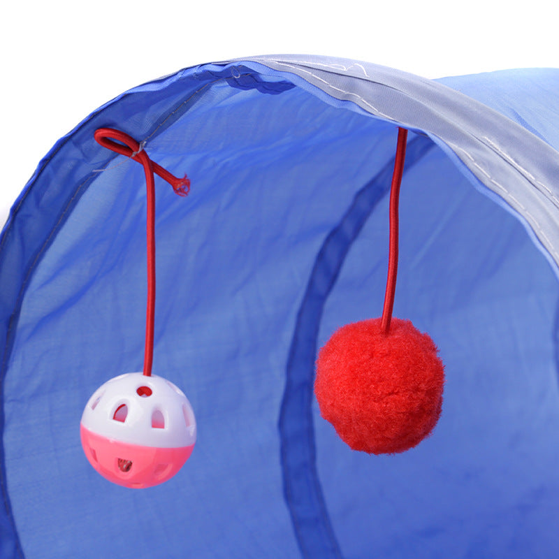 Cat Tunnel with Crinkle Paper, Foldable and Collapsible