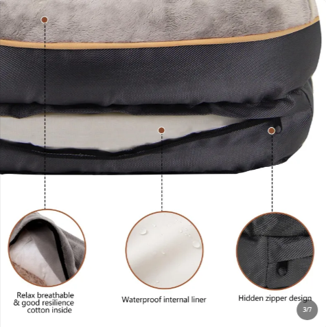 Dog Kennel Two-Color Sofa Bed - Winter Warm