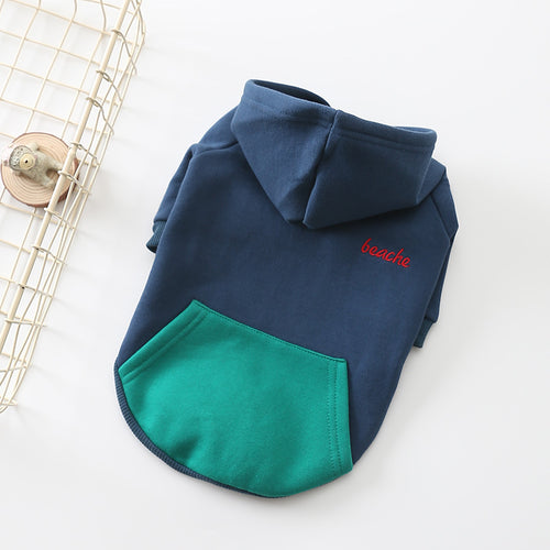 Autumn Fashion Dog Sweatshirt with Simple Letters