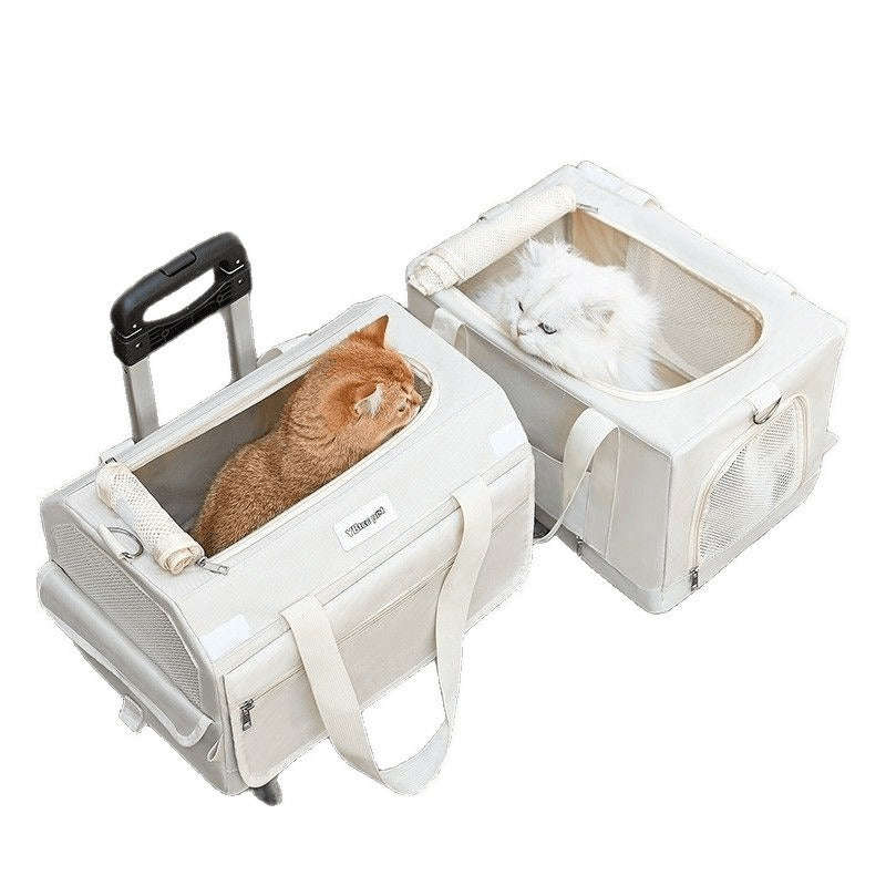 Portable Cat & Dog Travel Bag with Wheels