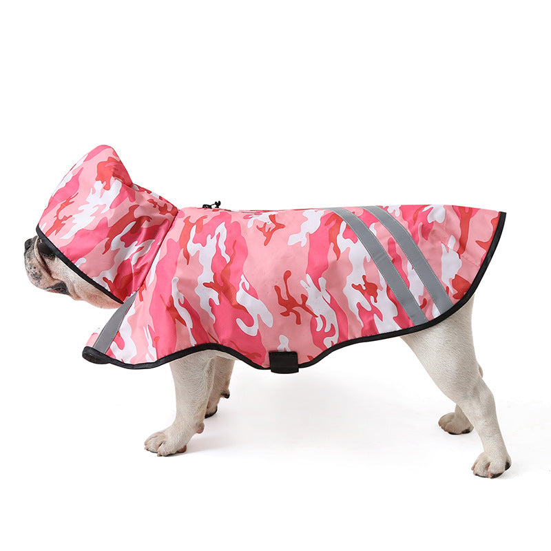 Reflective Waterproof Pet Raincoat for Medium Dogs