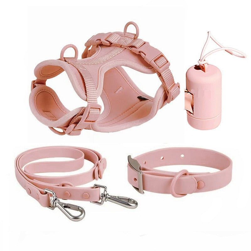 Dog Tactical Chest Back Waterproof Collar Set