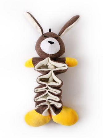 Plush Toy Dog with Kangaroo, Koala, and Hippo Design